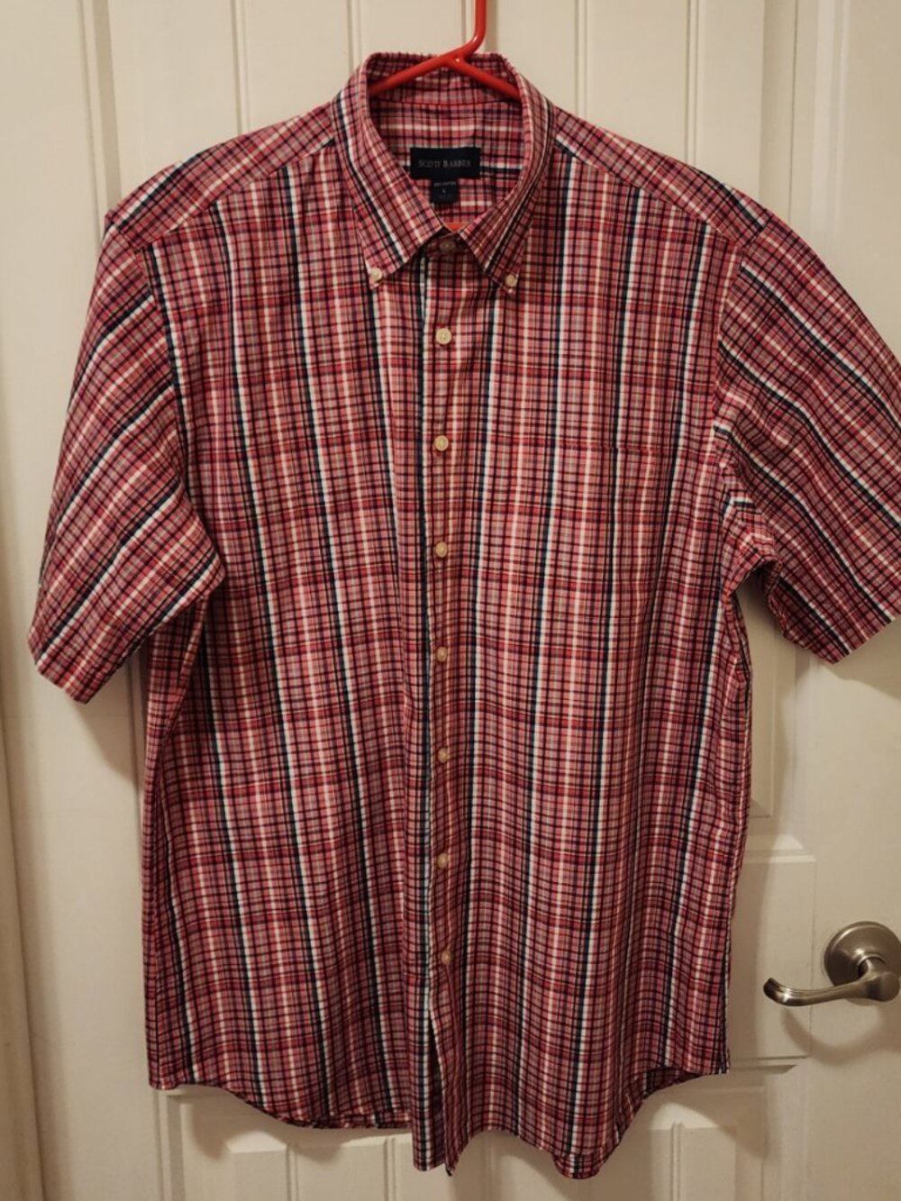 SCOTT BARBER Men's Button-Down Sport Shirt Size LARGE